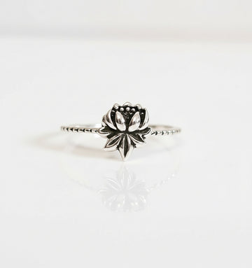 Sterling Silver 925 Lotus Flower Ring