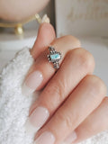 Sterling Silver Dainty Bali Turquoise Ring - view 6