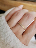 Sterling Silver Dainty Eternity Gold Plated Ring - view 3