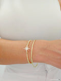 Starburst Gold Plated Bangle Charm - view 5