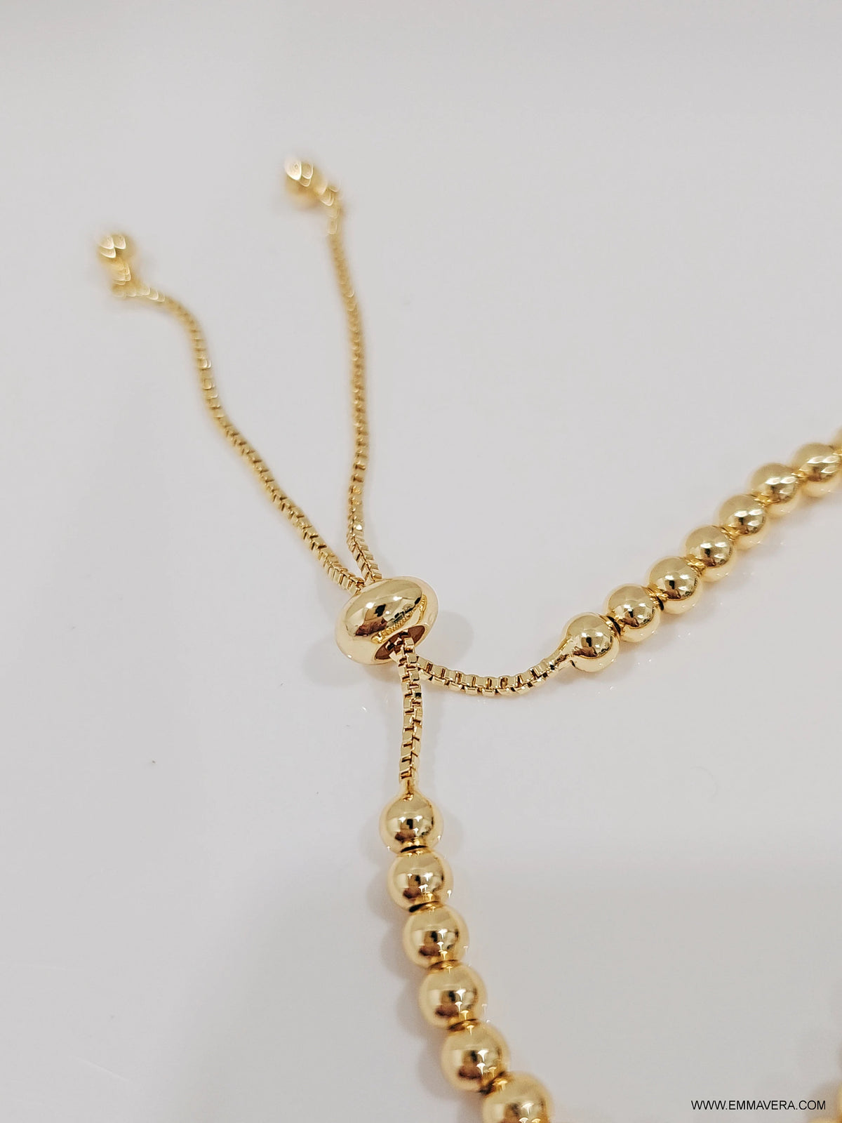 Gold Mother of Pearl Slider Bracelet - view 4
