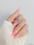 Sterling Silver 925 Bold Filigree Ring - view 6