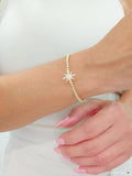 Starburst Gold Plated Bangle Charm - view 2