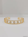 Gold Flower Mother of Pearl Bracelet - view 3