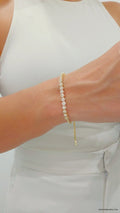 Gold Slider Tennis Bracelet - view 2