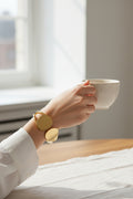 Bold Chunky Geometric Gold Bangle