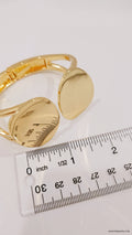 Bold Chunky Geometric Gold Bangle - view 8