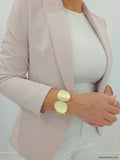 Bold Chunky Geometric Gold Bangle - view 2