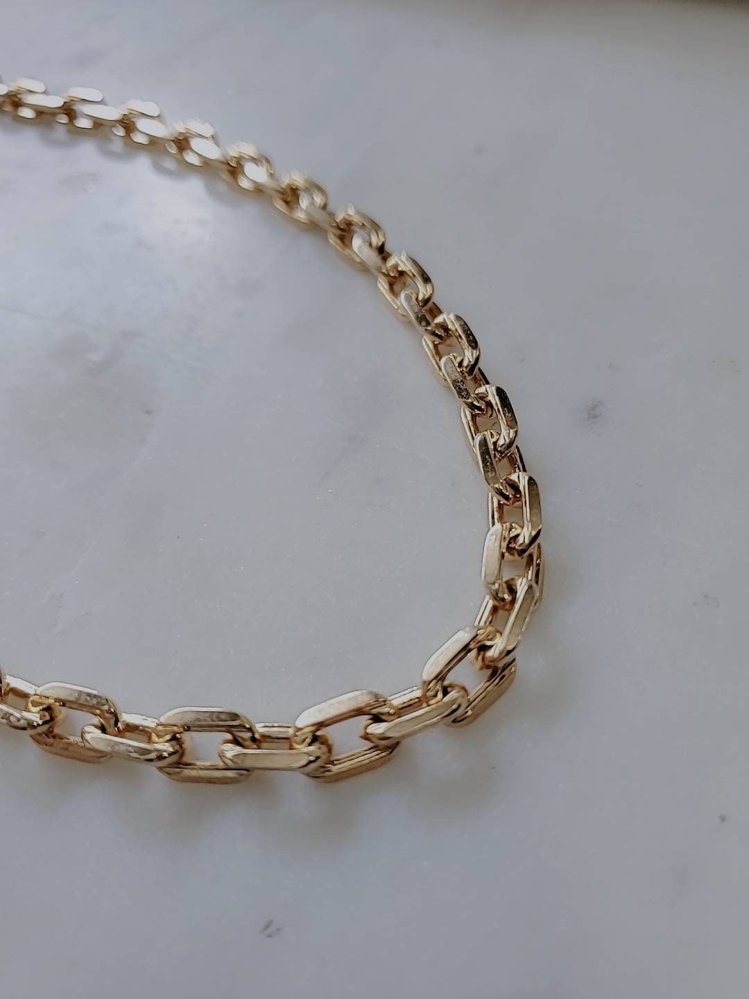 Gold Filled Statement Chain Necklace - view 5