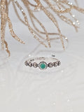 Sterling Silver 925 Emerald Marcasite Ring - view 4