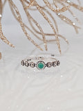 Sterling Silver 925 Emerald Marcasite Ring - view 3