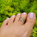 Sterling Silver Leaf Toe Ring - view 2