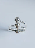 Sterling Silver 925 Multi Row Sphere Beaded Ring - view 5