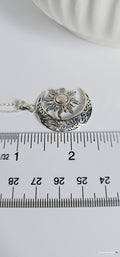 Sterling Silver Moon Sun Celtic Pendant Chain Necklace - view 5