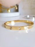 Gold and Silver Cz Bangle Bracelet - view 8