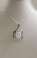 Sterling Silver 925 Mother of Pearl Pendant Necklace - view 2