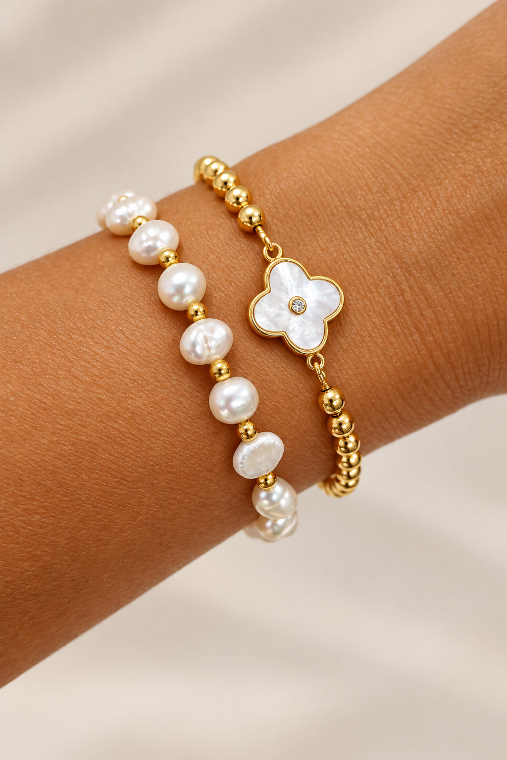 Genuine Fresh Water Pearl Slider Bracelet