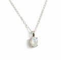 Gold or Sterling Silver Mother of Pearl Pendant Necklace & Chain