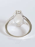 Sterling Silver Natural Mother of Pearl Statement Bold Ring - view 9