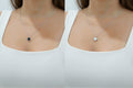 Silver Mother of Pearl, Black Clover Necklace - view 4
