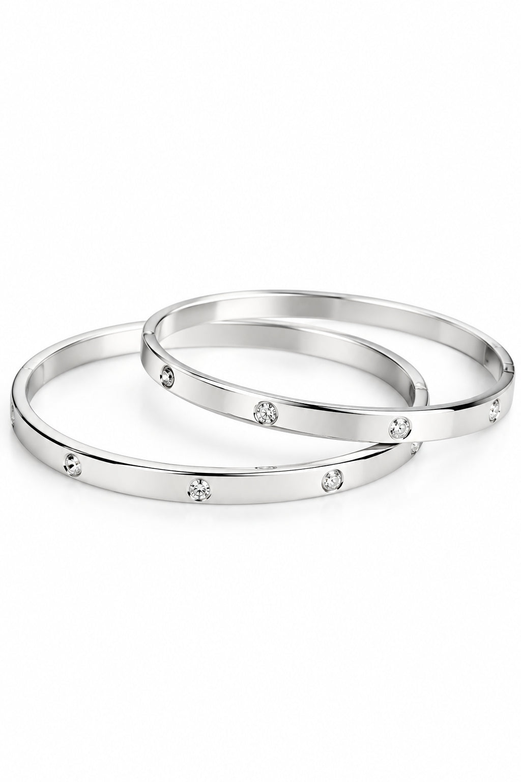 Statement Silver Bangle Bracelet - view 3