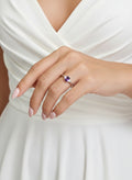 Sterling Silver Amethyst Cocktail Ring - view 2