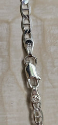 Sterling Silver 925 Flat Marina Bracelet, Anklet, Necklace Chain - view 3