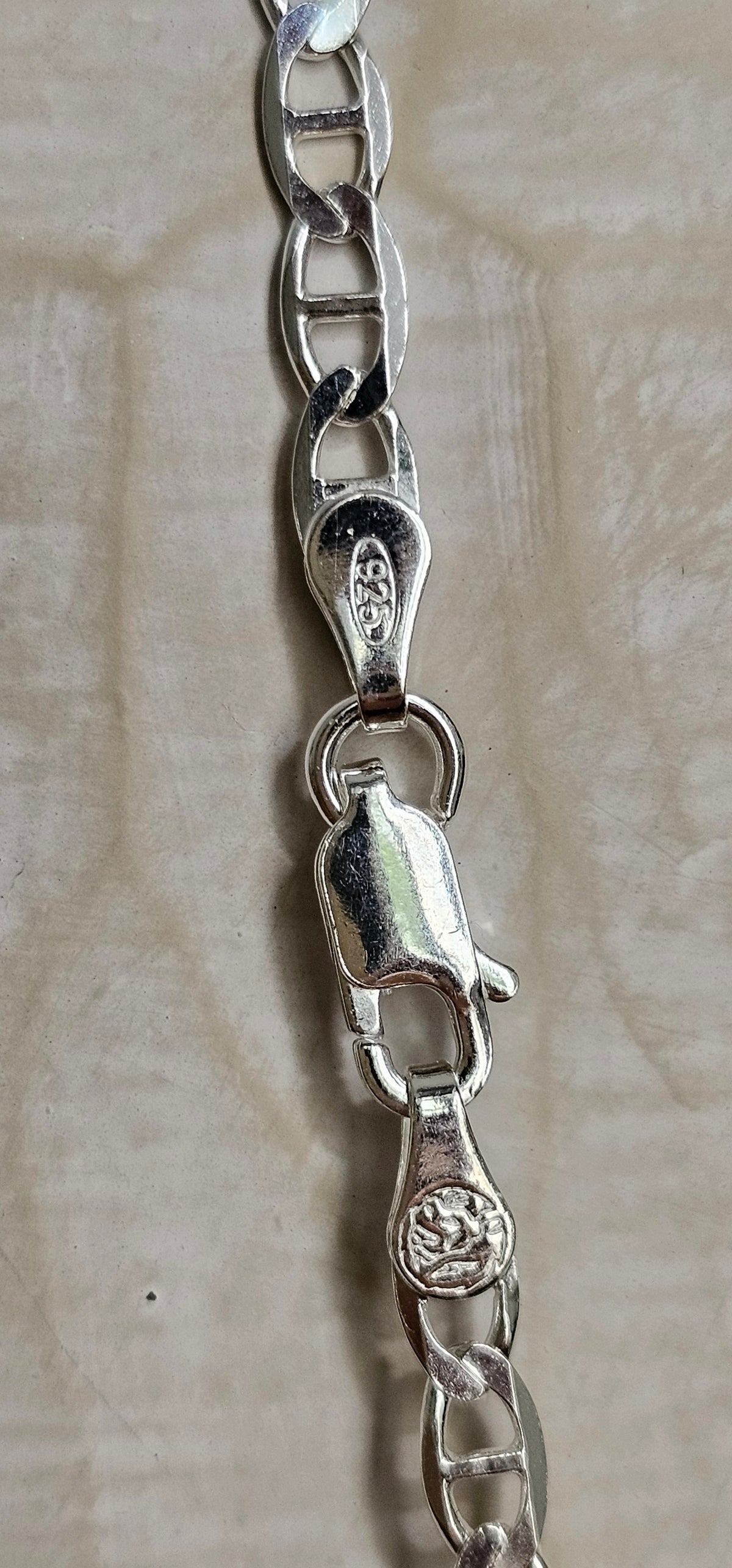 Sterling Silver 925 Flat Marina Bracelet, Anklet, Necklace Chain - view 3