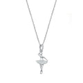 Sterling Silver Ballerina Charm Necklace