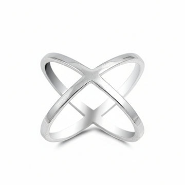 Criss Cross Sterling Silver Ring