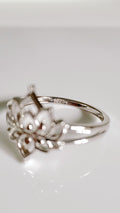 Sterling Silver Lotus Mandala Ring - view 8