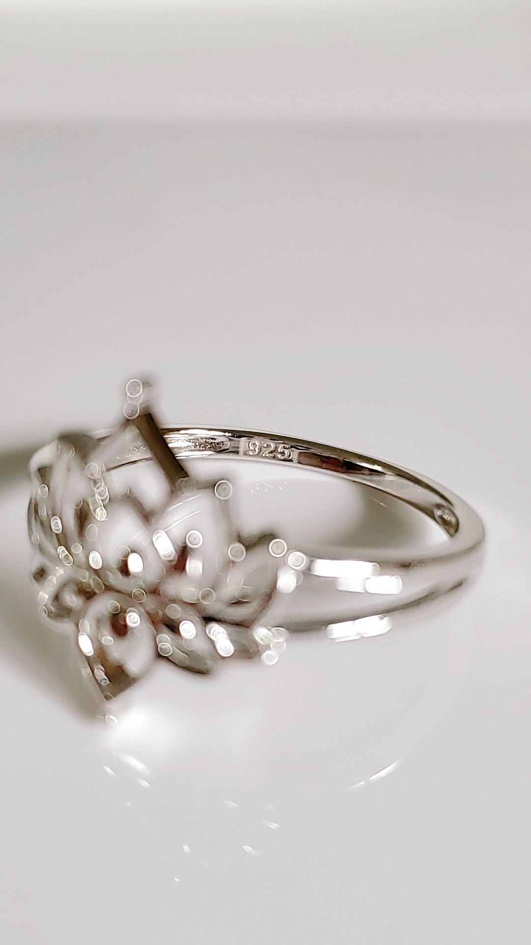 Sterling Silver Lotus Mandala Ring - view 8