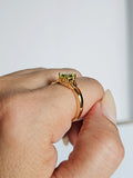 Sterling Silver Gold 925 Celtic Peridot Ring - view 4