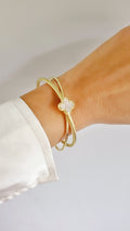 Gold Mother of Pearl Gold Bangle - view 5