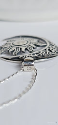 Sterling Silver Moon Sun Celtic Pendant Chain Necklace - view 4