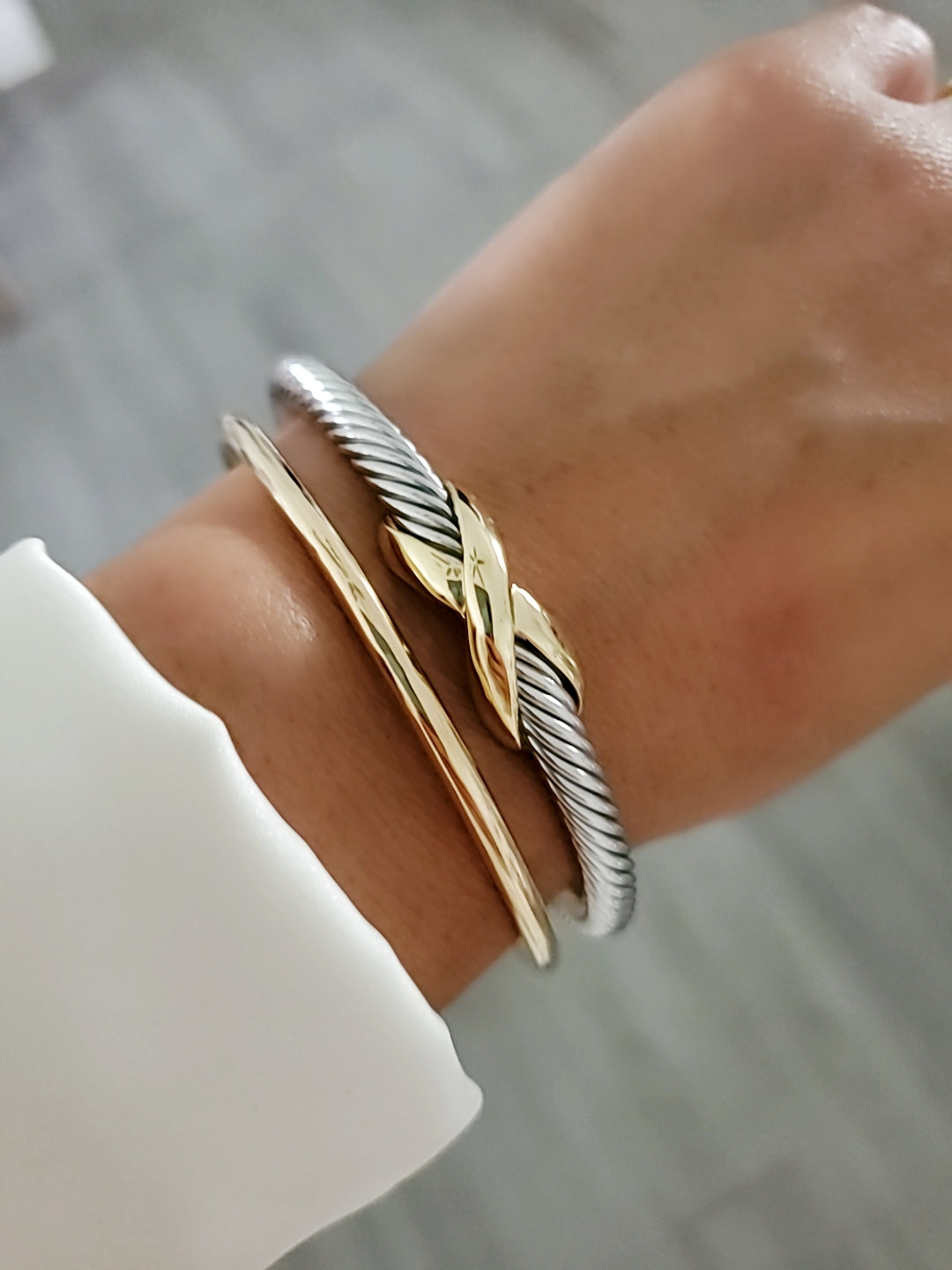 X Cable Bangle Bracelet - view 3