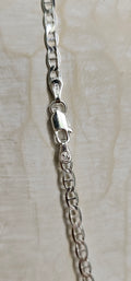 Sterling Silver 925 Flat Marina Bracelet, Anklet, Necklace Chain - view 7