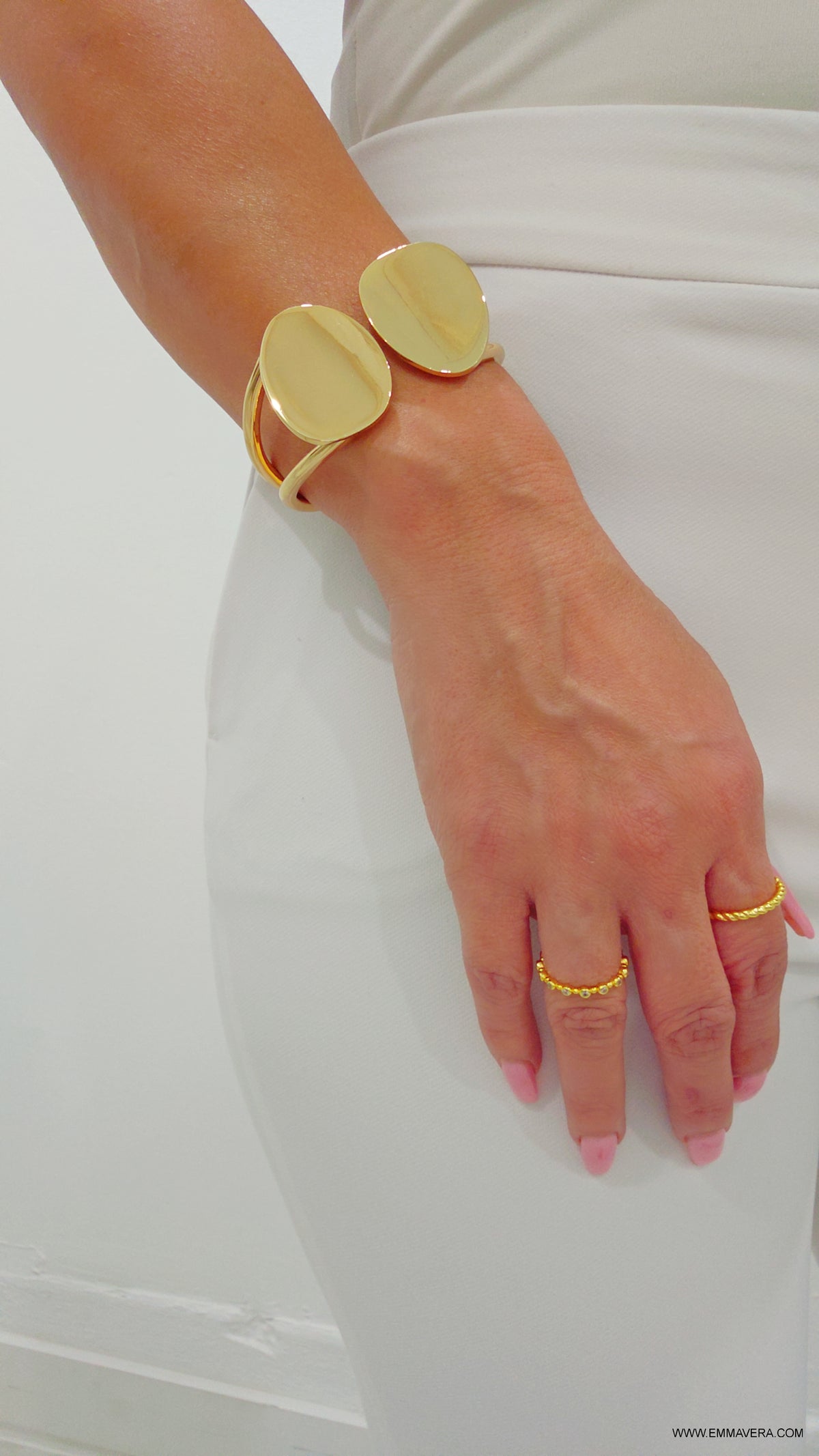 Bold Women's Gold Bangle - view 3