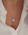 Sterling Silver Moon Sun Celtic Pendant Chain Necklace - view 2