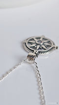Sterling Silver Nautical Compass Pendant with Chain - view 5