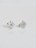 Sterling Silver Starburst Larimar Stud Earrings - view 2