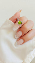 Sterling Silver Peridot Celtic Ring - view 3