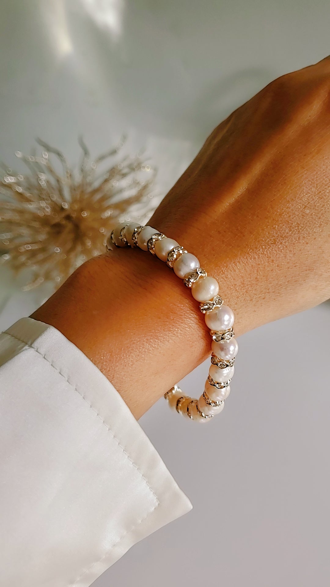 Genuine Fresh Water Pearl Slider Bracelet - view 9