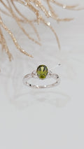Sterling Silver Peridot Celtic Ring - view 7