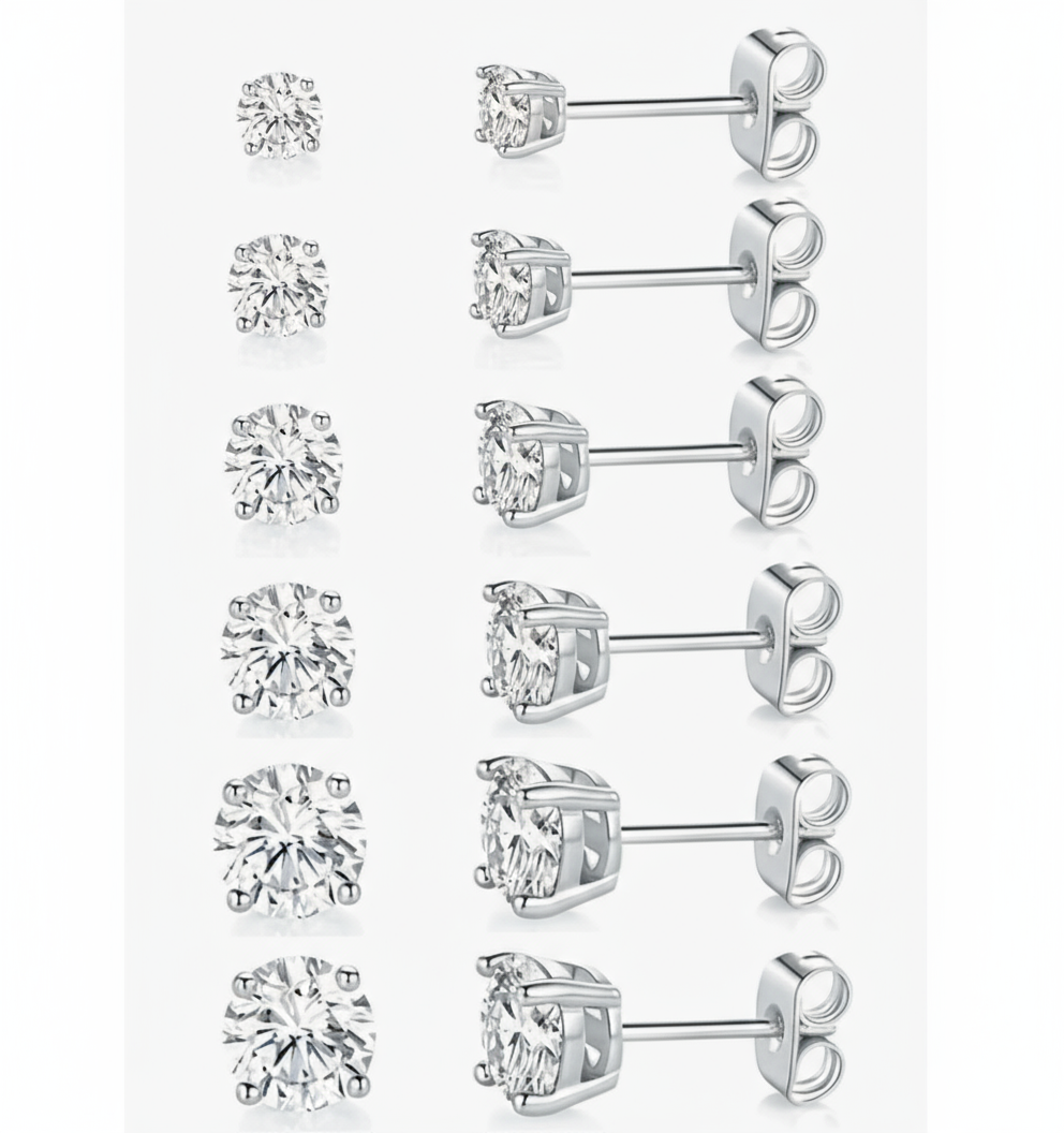 Stainless Steel Hypoallergenic Stud Earrings
