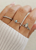 Sterling Silver Larimar Chevron Ring - view 6