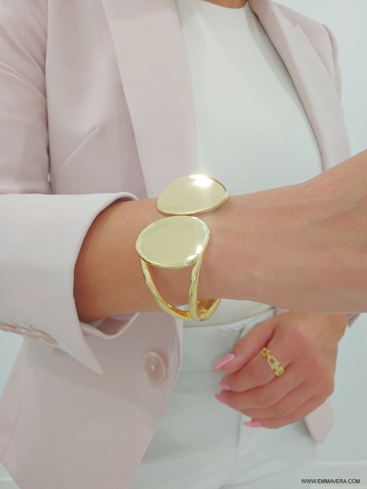 Bold Women's Gold Bangle - view 9