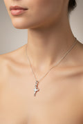 Sterling Silver Ballerina Charm Necklace - view 3