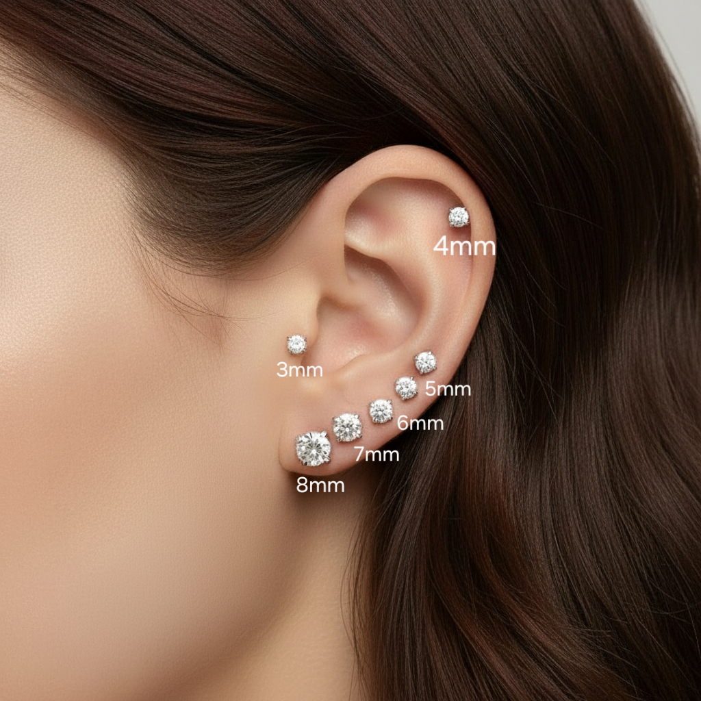 Stainless Steel Hypoallergenic Stud Earrings