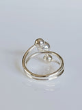 Sterling Silver Multi Row Sphere Ring - view 5